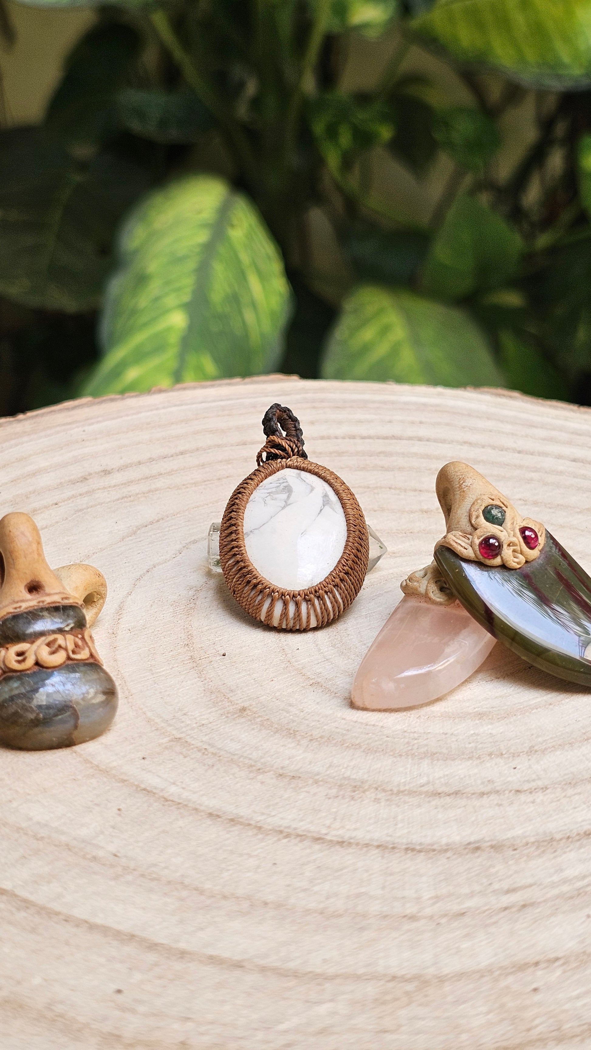 Howlite Crystal Pendant