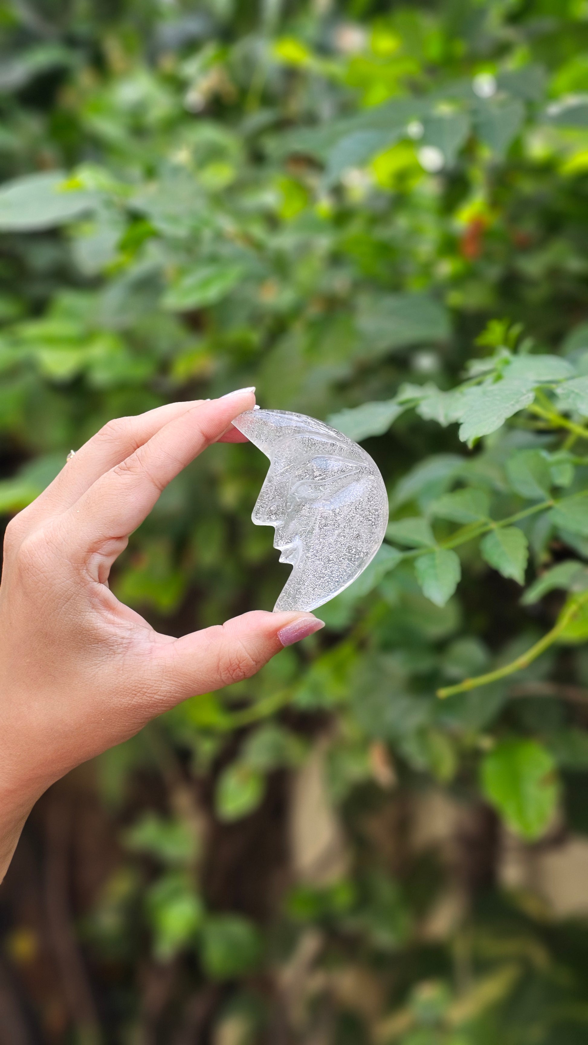 Clear Quartz Crystal Moon