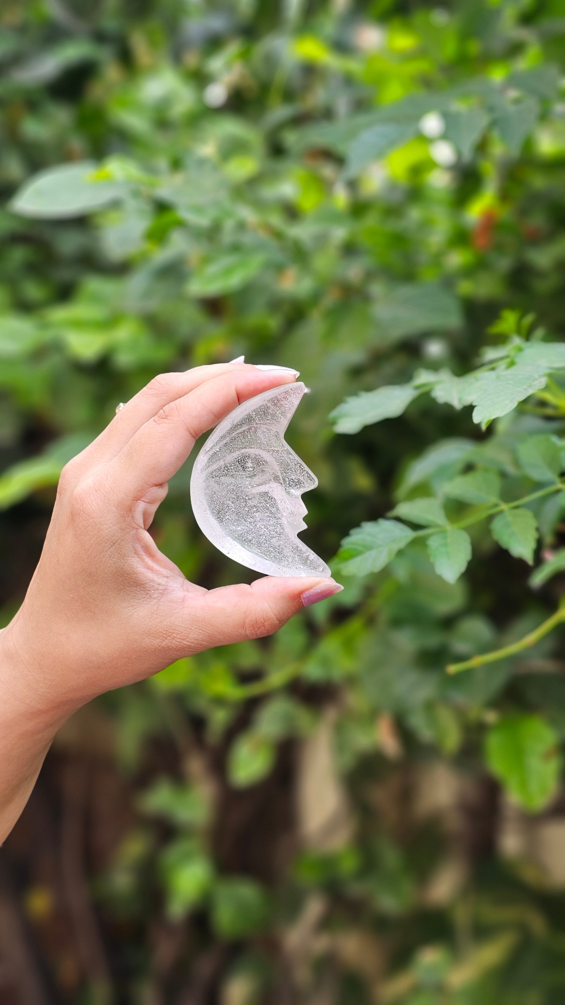 Clear Quartz Crystal Moon