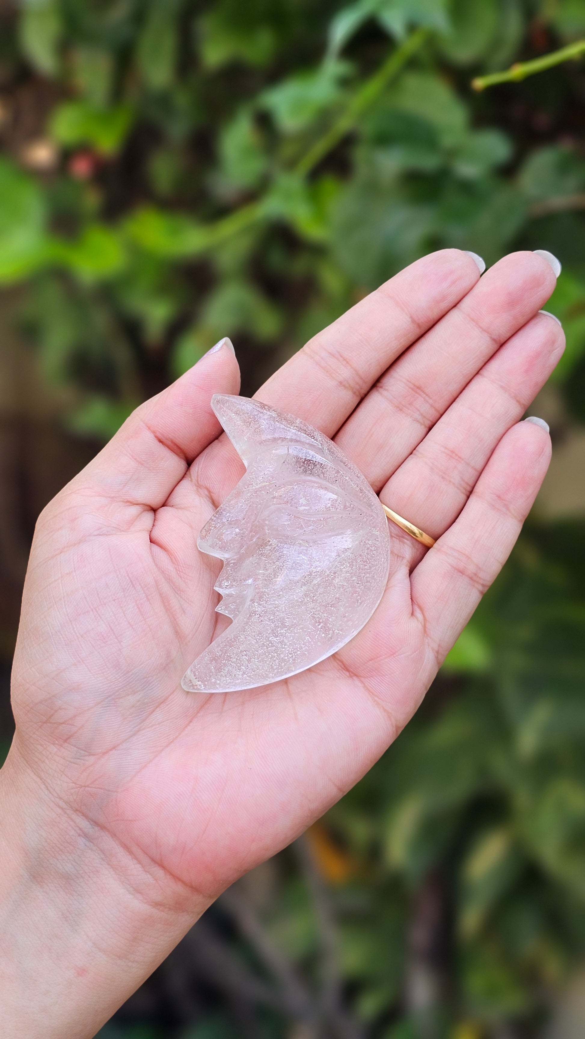 Clear Quartz Crystal Moon